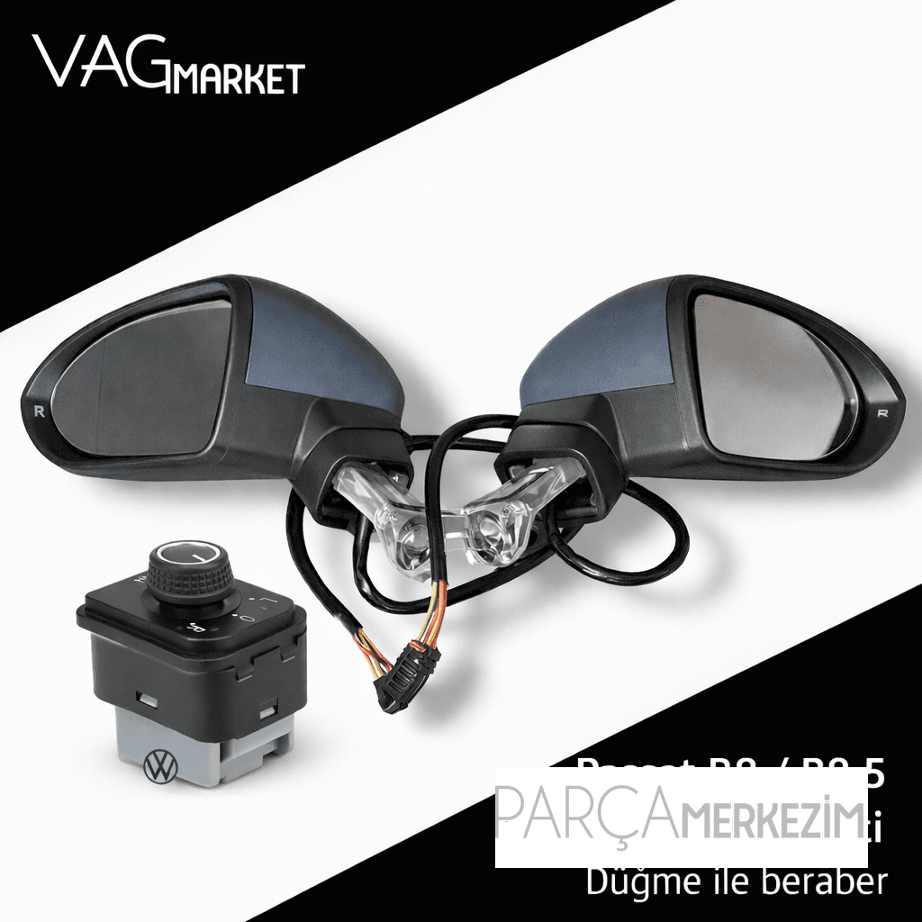  Passat B8B8.5 Katlanır Ayna Kayar Sinyalli + Tuş Takımı