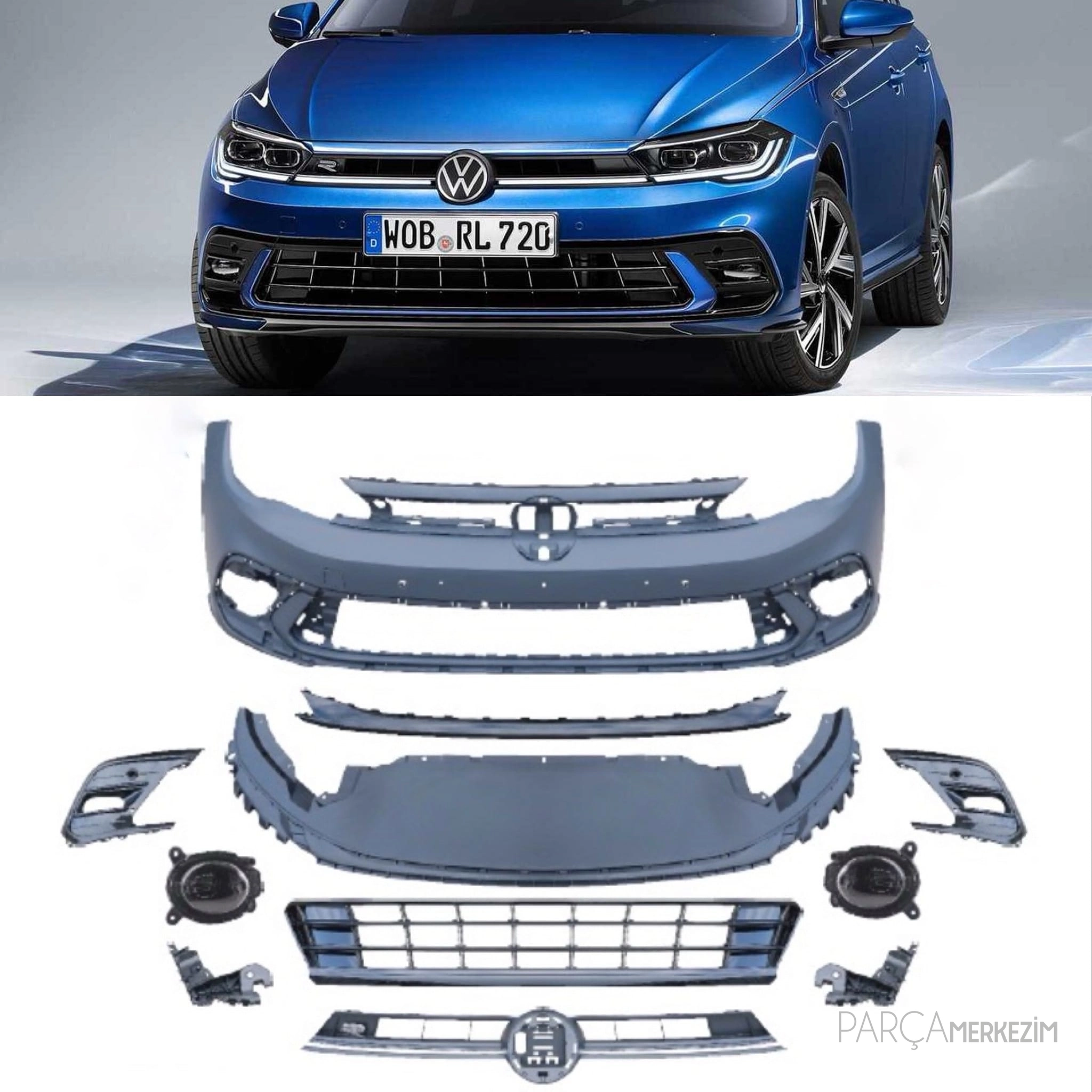  Polo 2022+ Rline Ön Tampon + Panjur